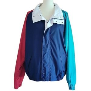 Vintage Christian Dior Monsieur Colorblock Windbreaker Jacket Men's XL